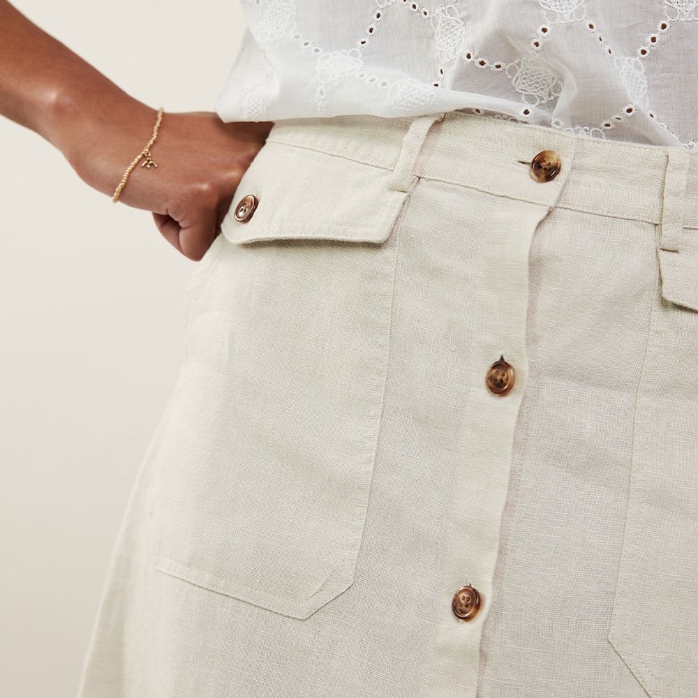 Heidi Cargo Skirt - Light Beige
