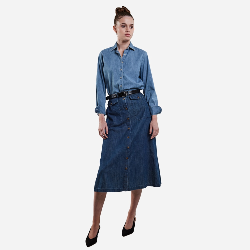 Heidi Cargo Skirt - Dark Indigo