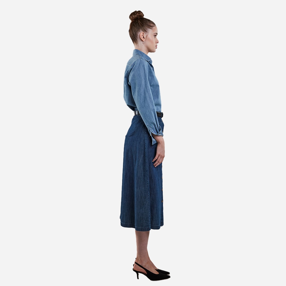 Heidi Cargo Skirt - Dark Indigo