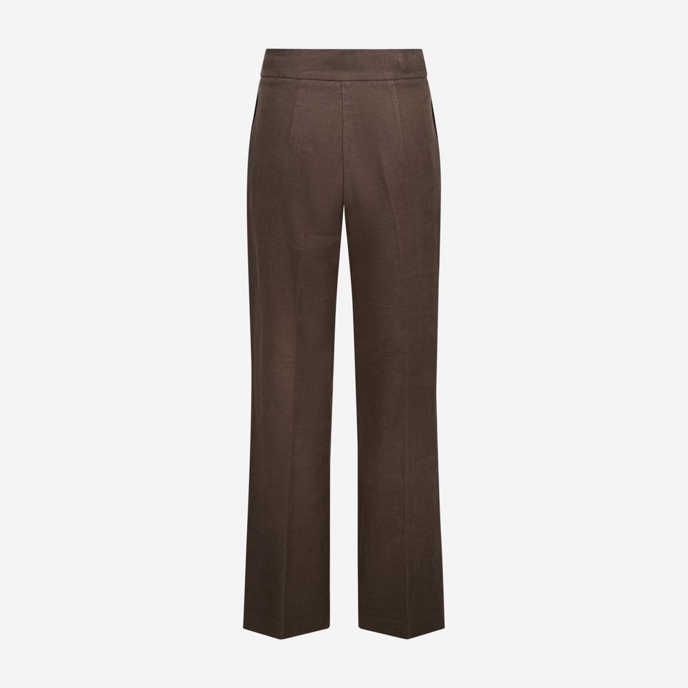 Jayda Linen Pants - Dark Brown