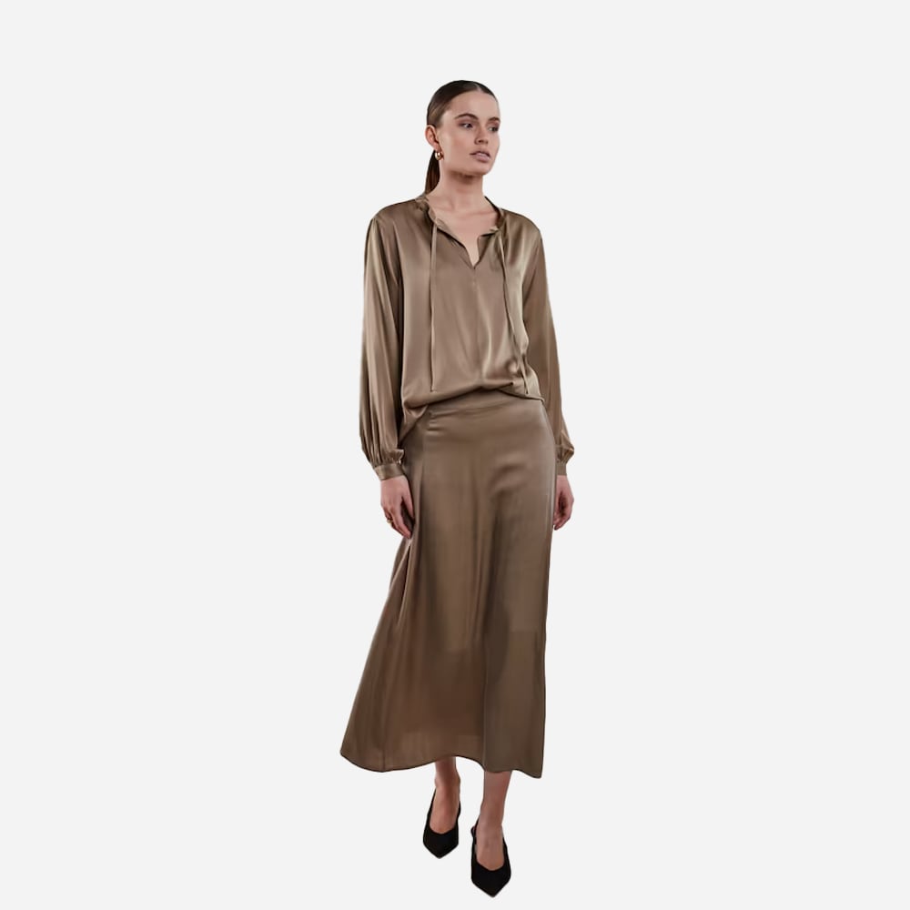 Jada Long Skirt - Beige