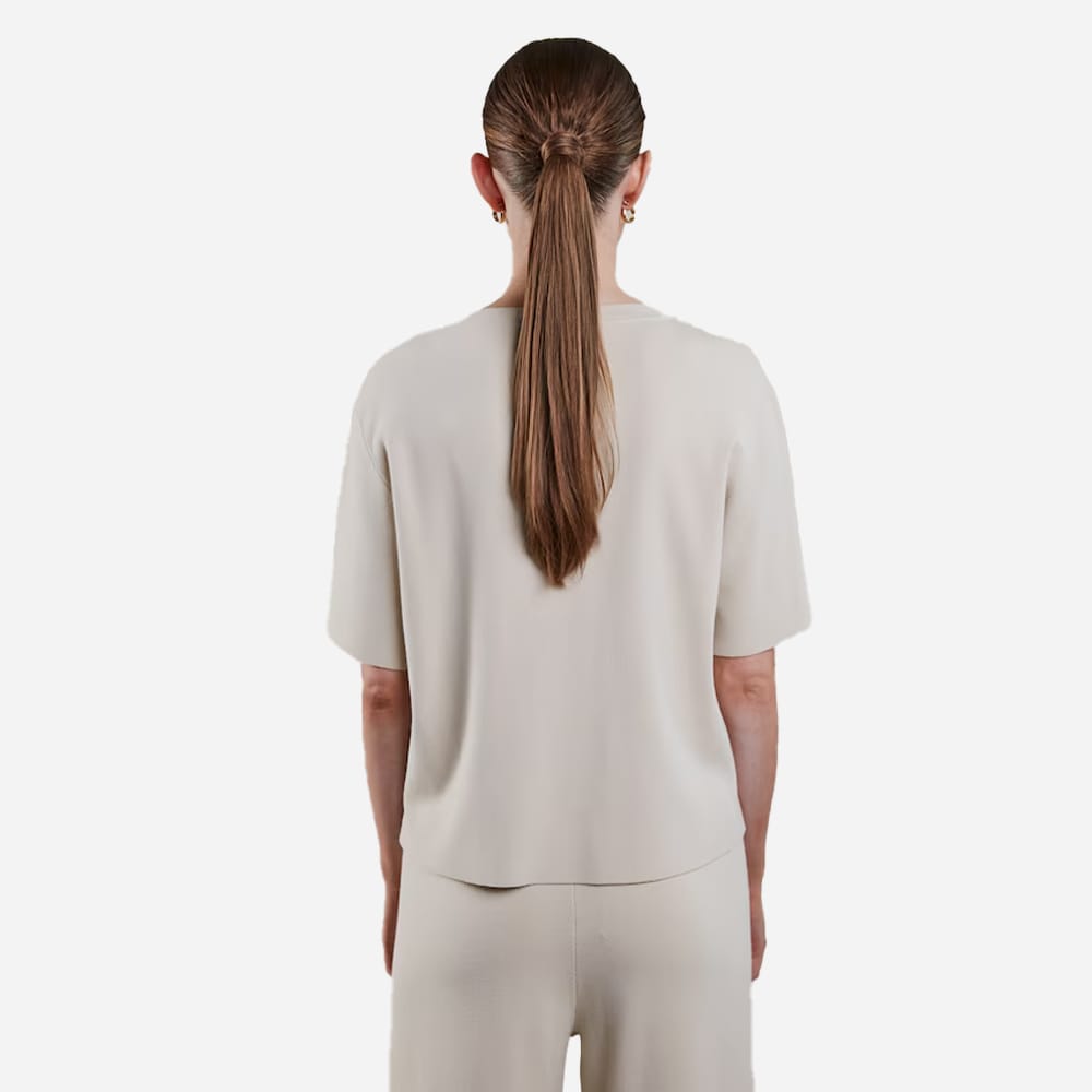 Juliana Short Sleeve Knit - Offwhite