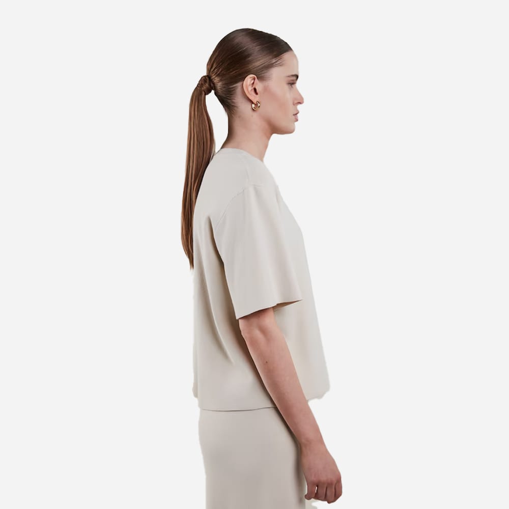 Juliana Short Sleeve Knit - Offwhite