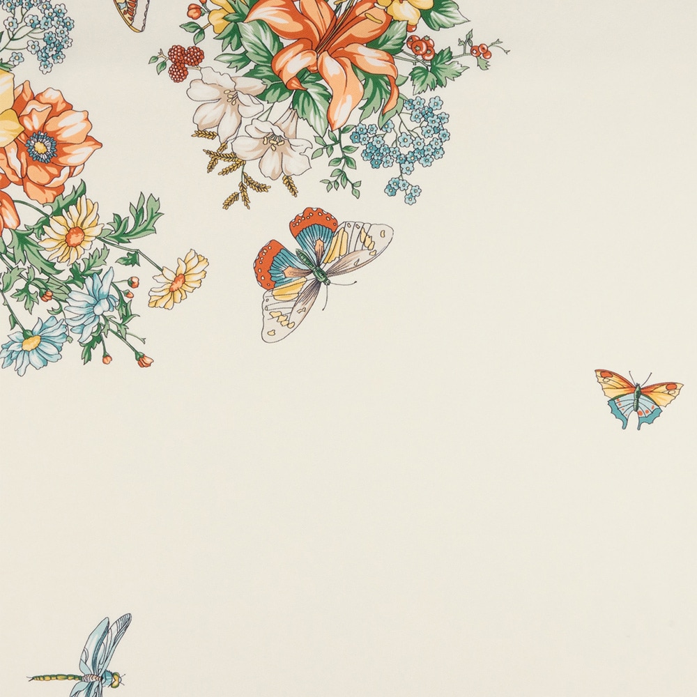 Silk Scarf 67x67 - Offwhite Pattern