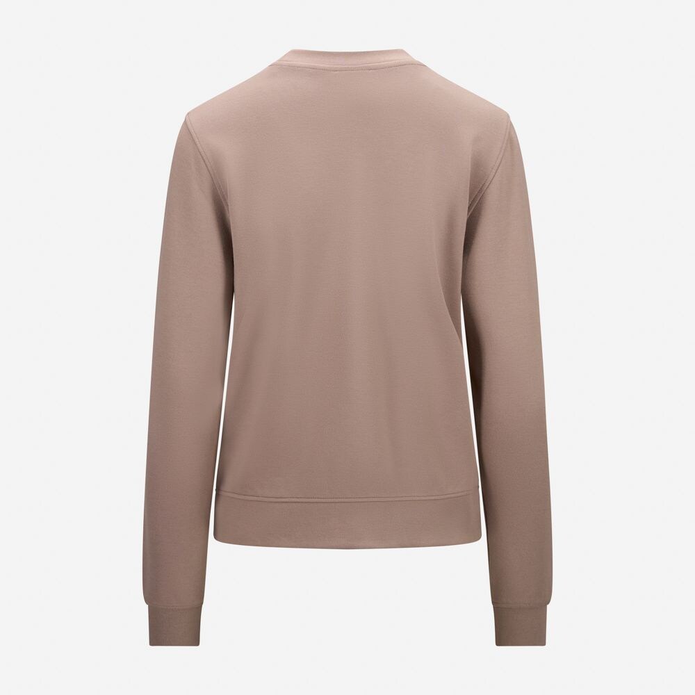 Julianna Round Neck Jersey - Dark Brown