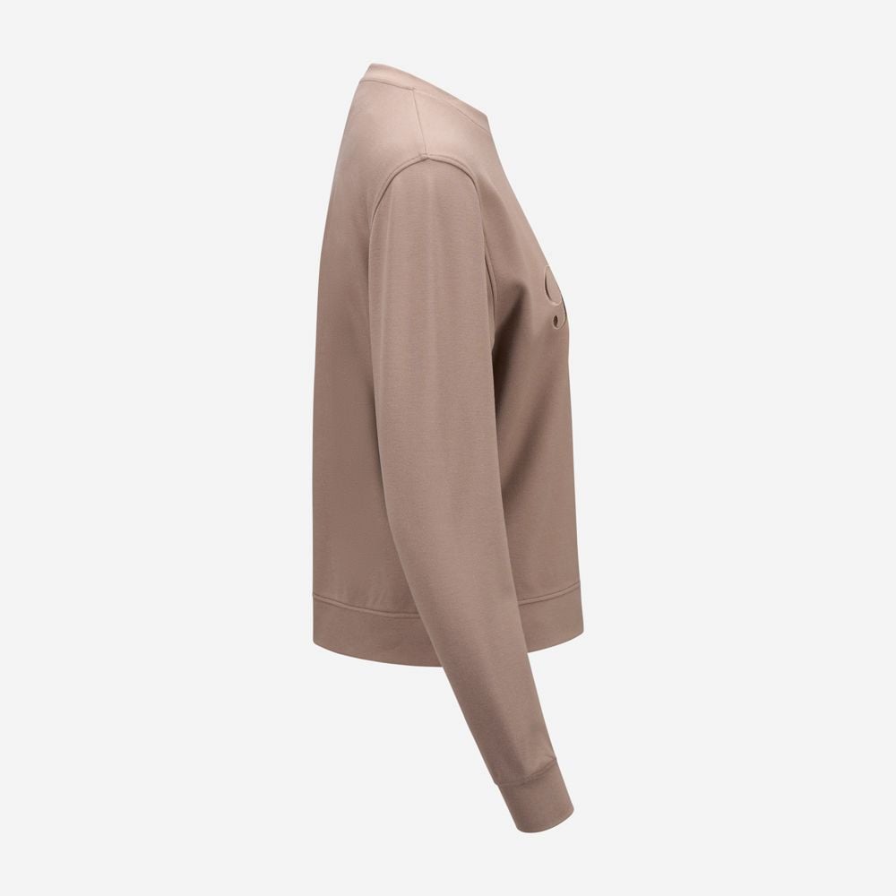 Julianna Round Neck Jersey - Dark Brown