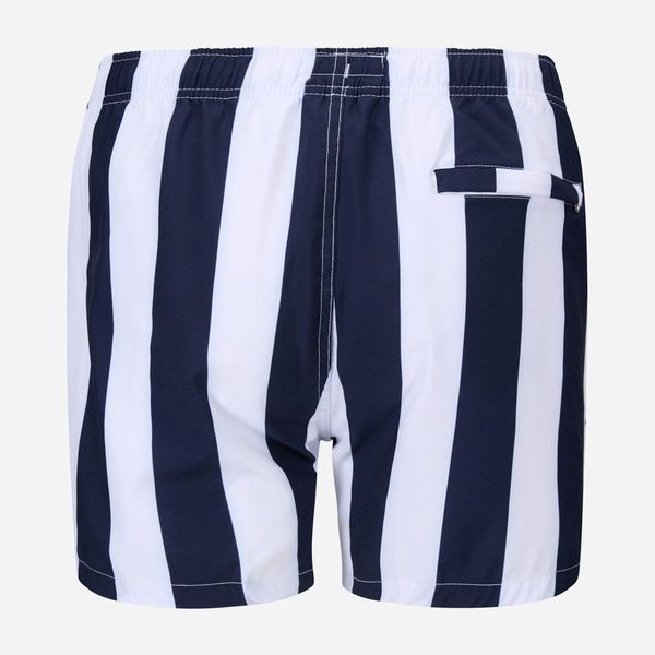 Classic Retro Stripes Swimshorts - Navy-White