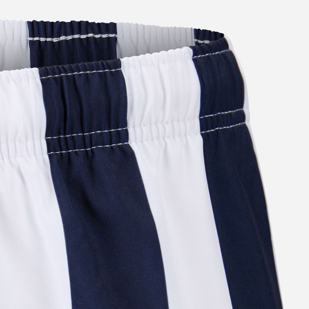 Classic Retro Stripes Swimshorts - Navy-White