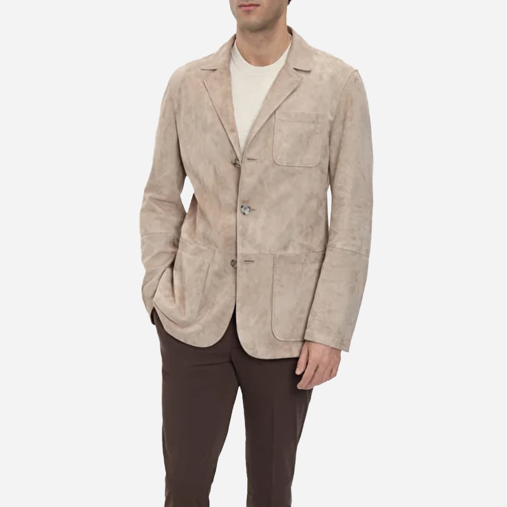 Barcelona Suede Blazer - Sueddeoil Topo