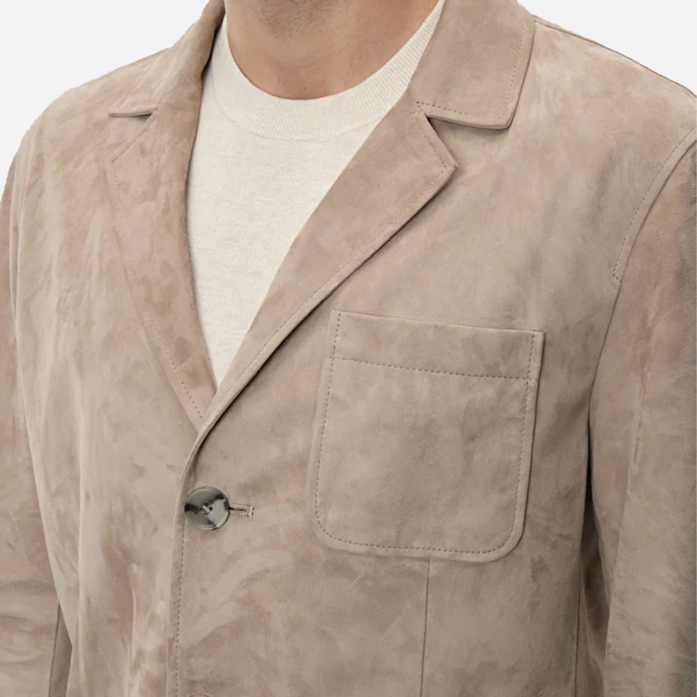 Barcelona Suede Blazer - Sueddeoil Topo