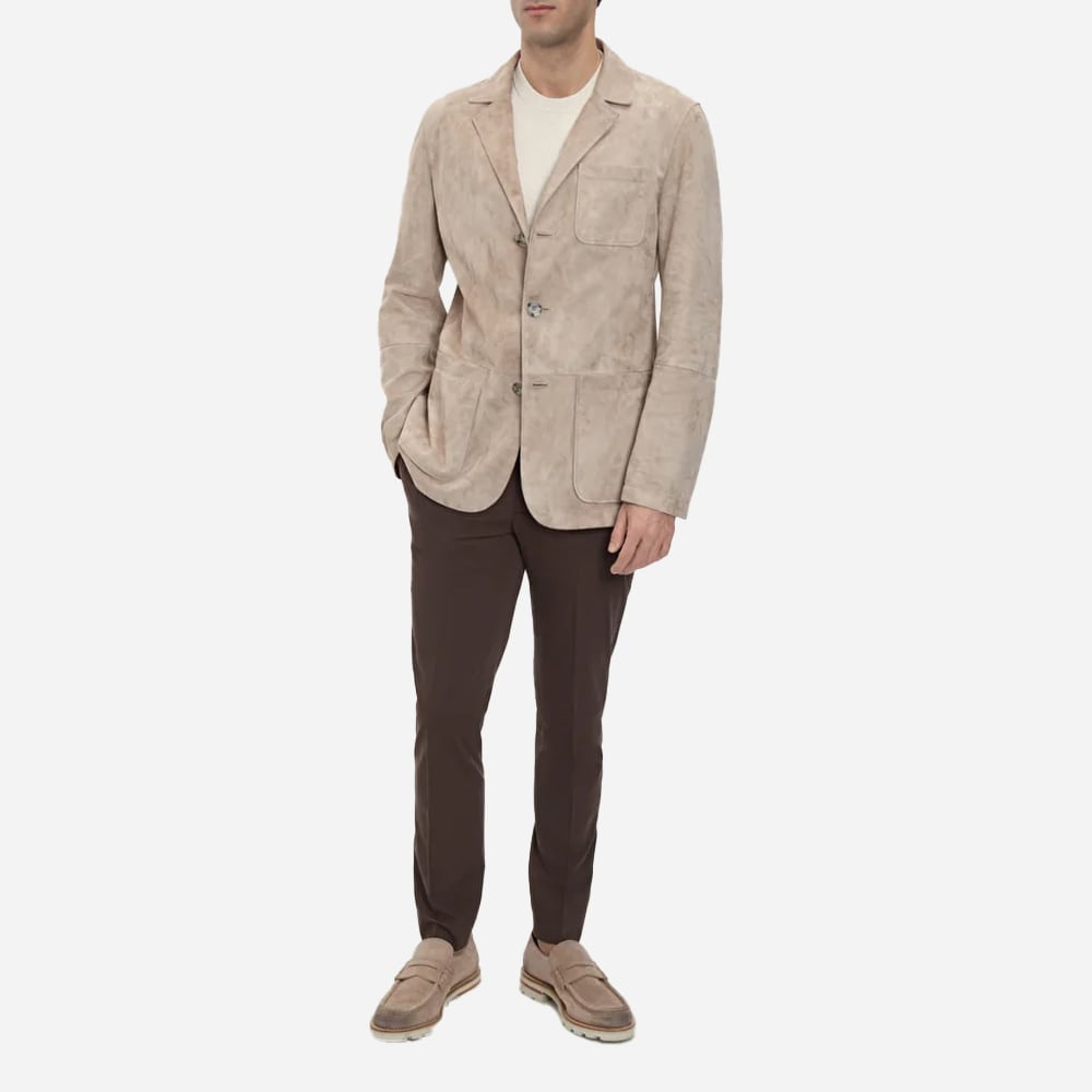 Barcelona Suede Blazer - Sueddeoil Topo