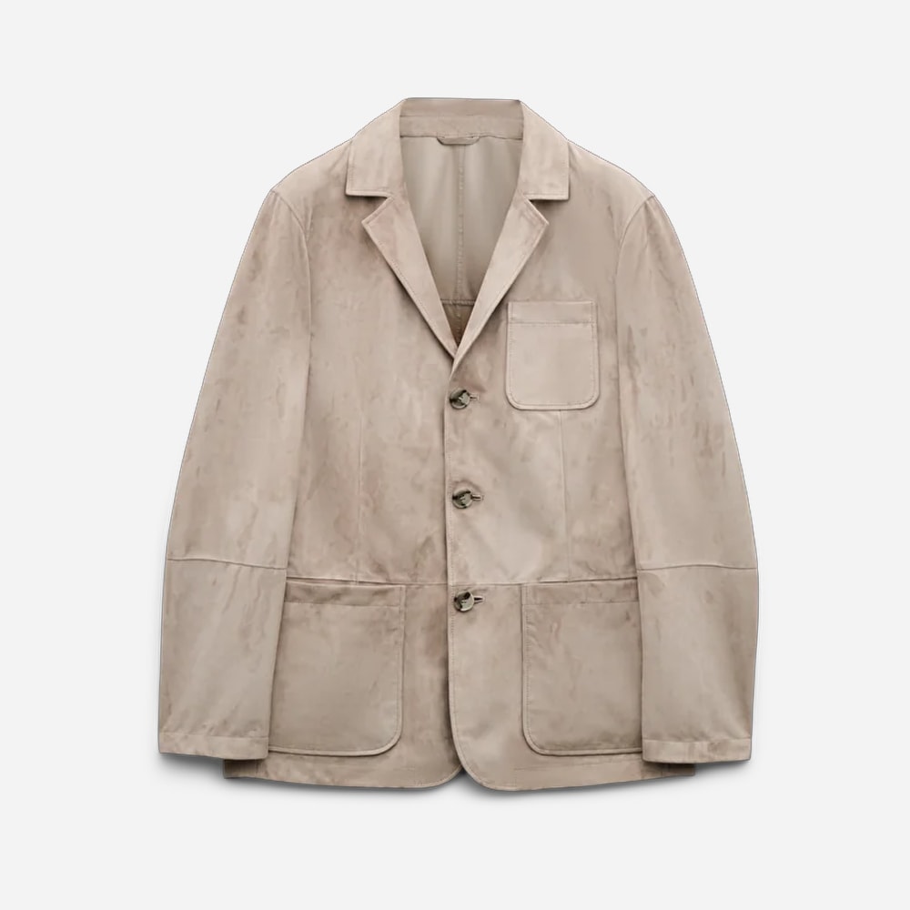 Barcelona Suede Blazer - Sueddeoil Topo