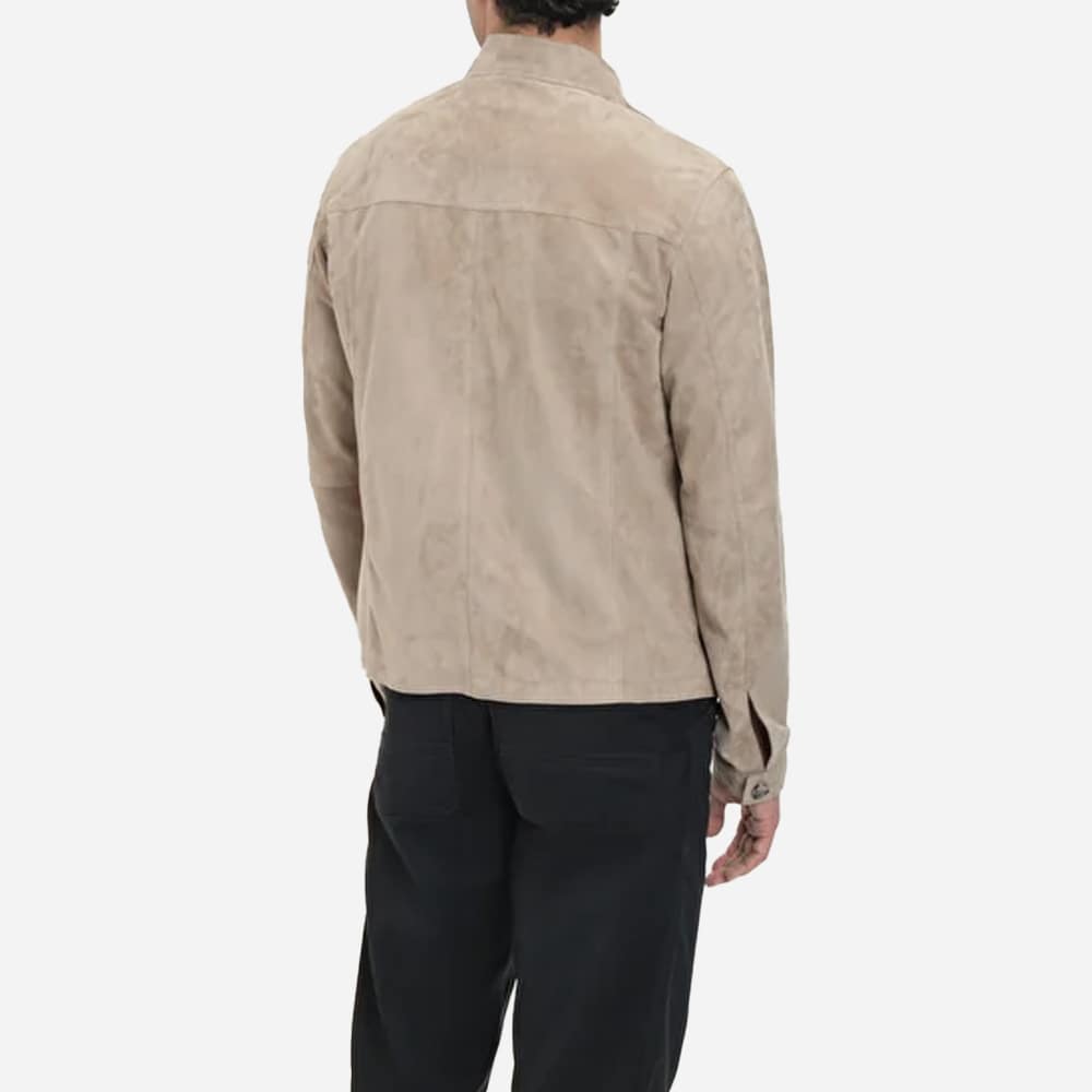 Barcelona Suede Jacket - Suedddeoil Topo