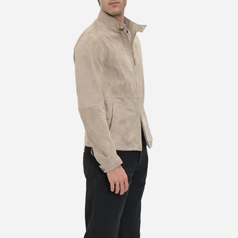 Barcelona Suede Jacket - Suedddeoil Topo