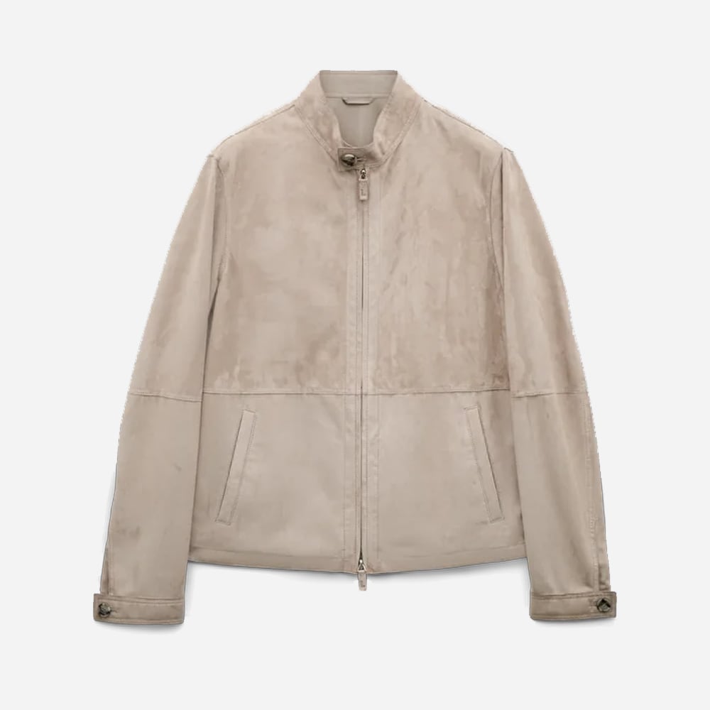 Barcelona Suede Jacket - Suedddeoil Topo