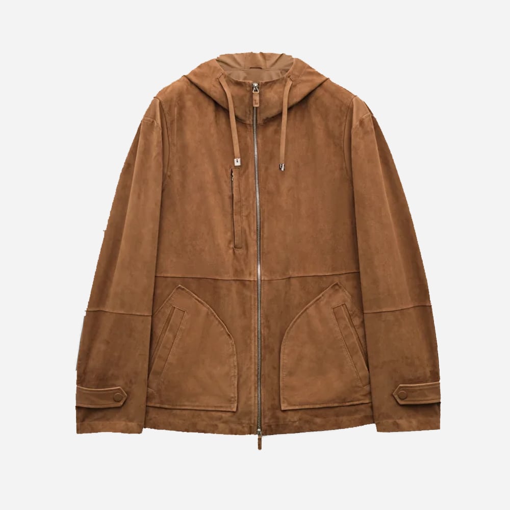Boston Suede Jacket - Sueddeoil Camel