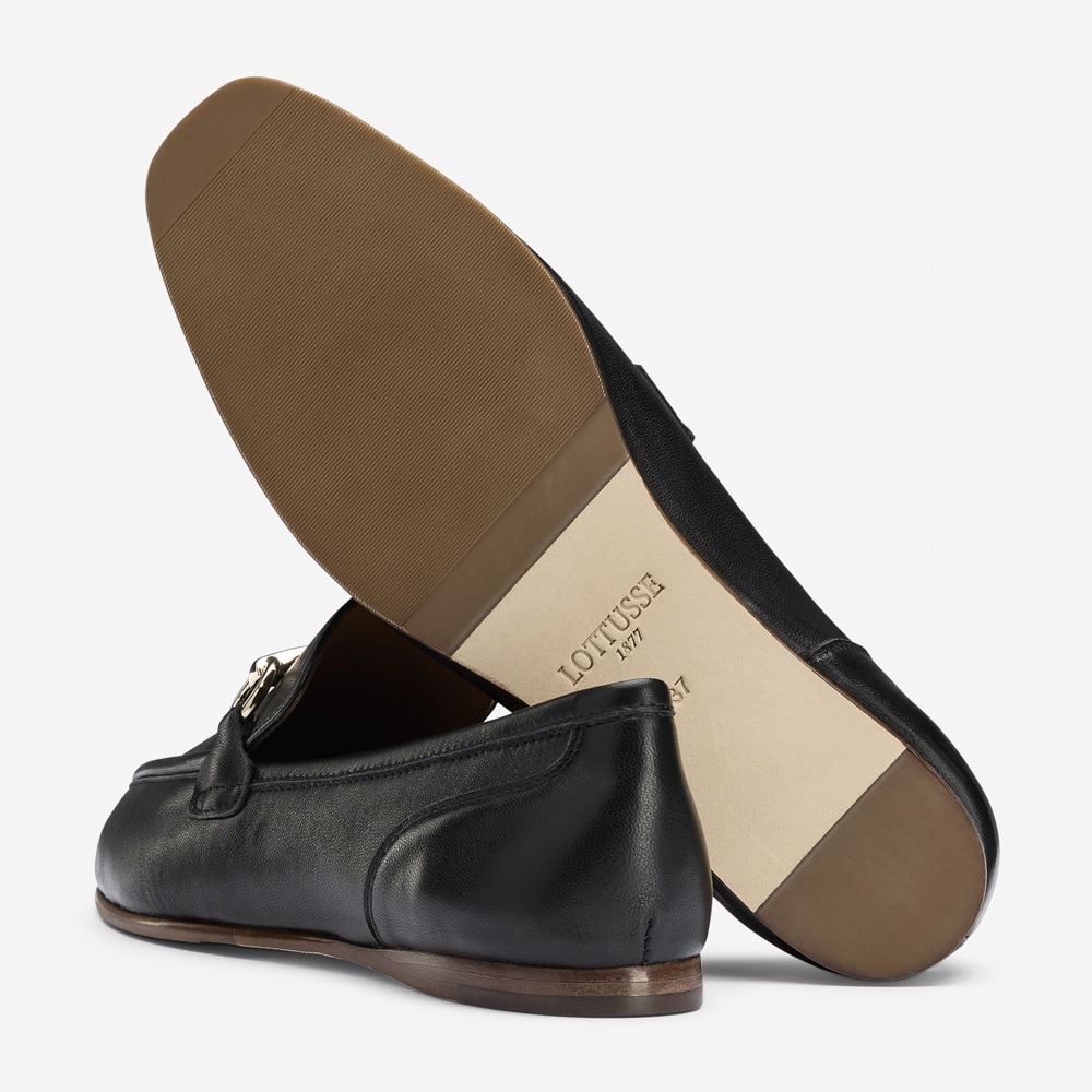 Goya Loafer Buckle - Lambsilk Black