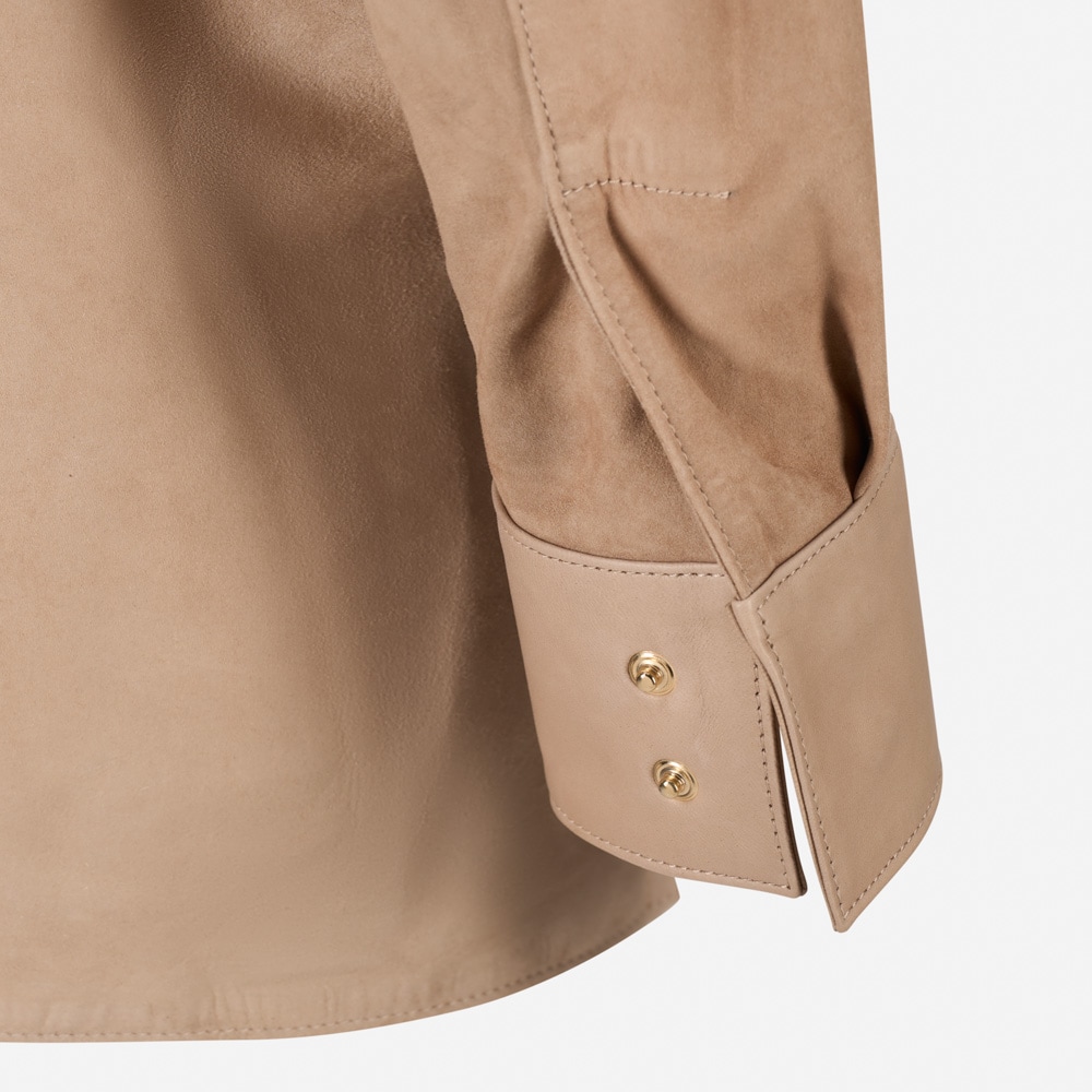 Barcelina Suede Overshirt - Suedde Topo