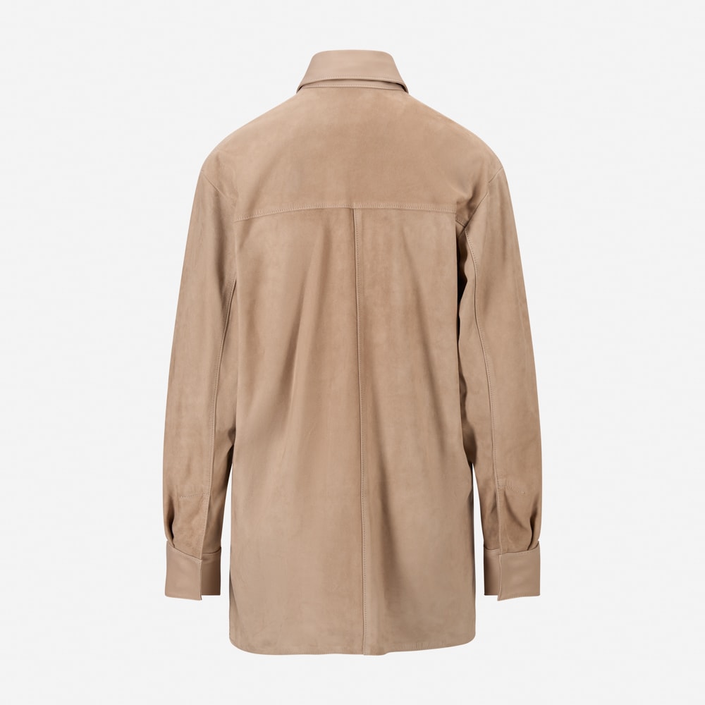 Barcelina Suede Overshirt - Suedde Topo