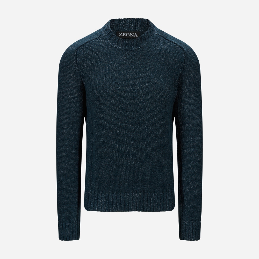 Crewneck Knitwear Dk Grn Sld