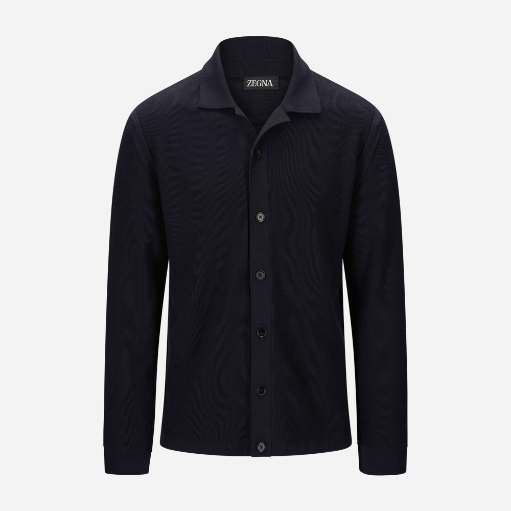 Knitwear Polo Nvy Sld