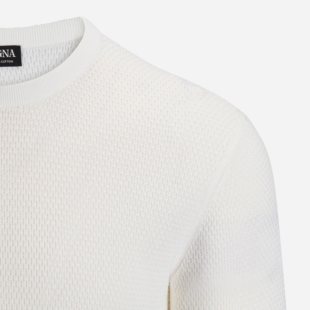 Short Sleeve Crewneck Knit -V Nat Sld