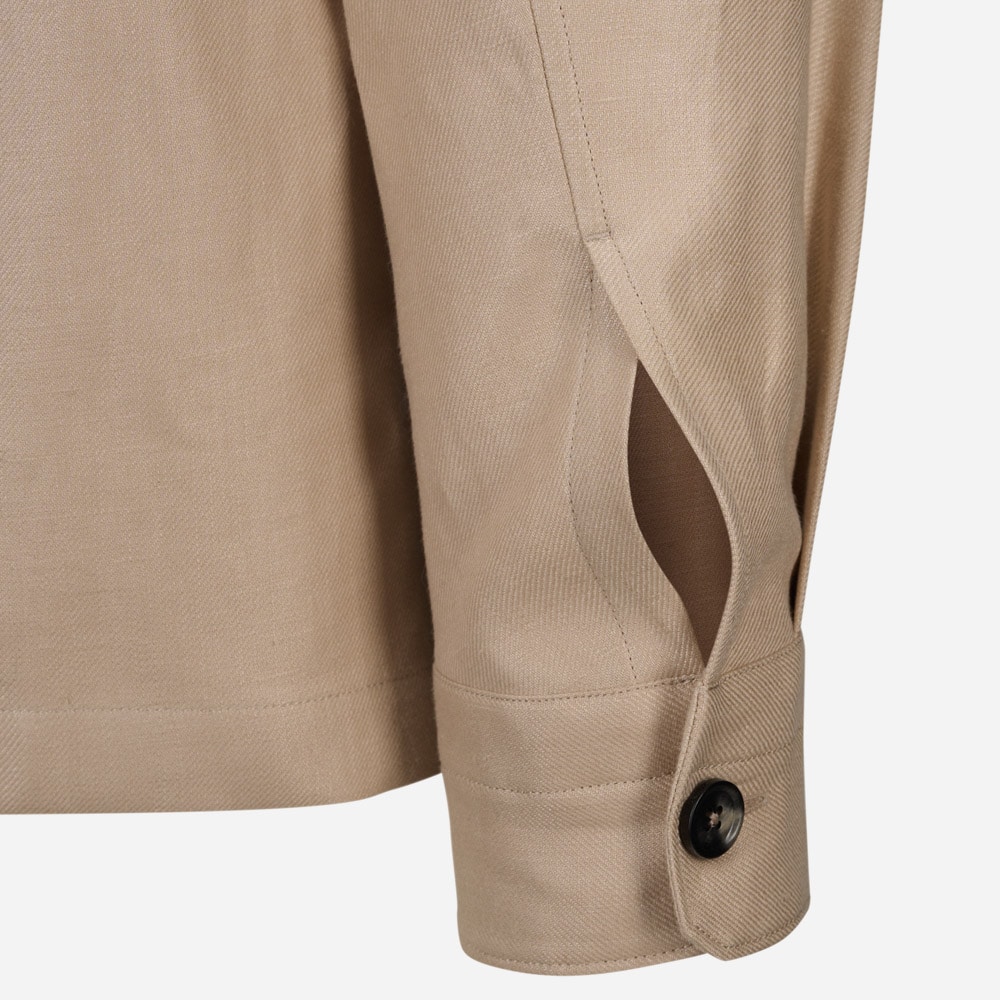 Oasi Lino Overshirt - Md Bge Sld