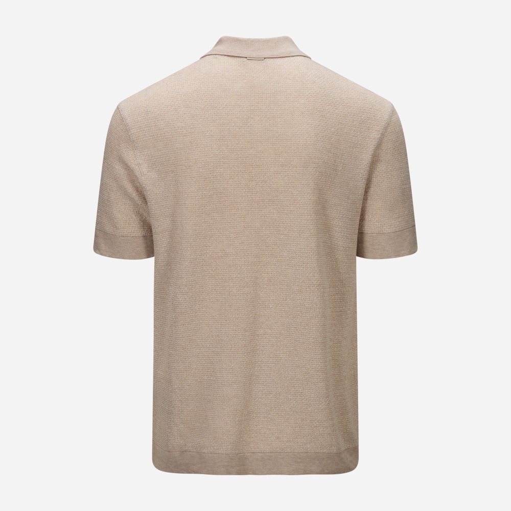 Short Sleeve Polo Lt Bge Sld