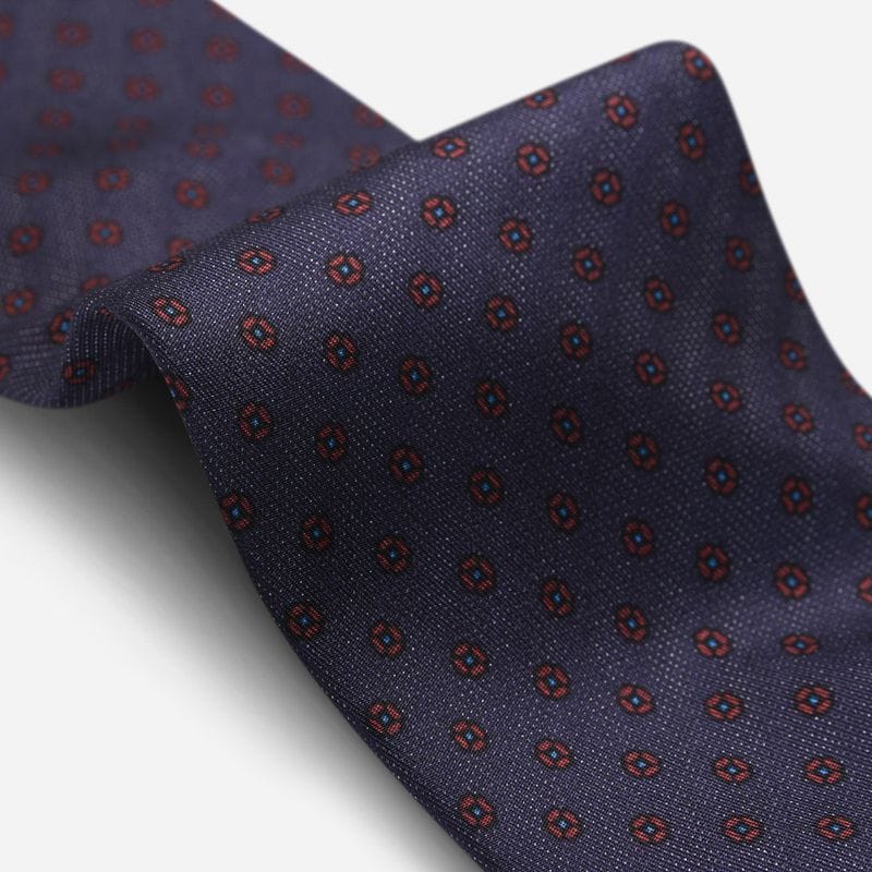 Tie Silk - Blue-Red