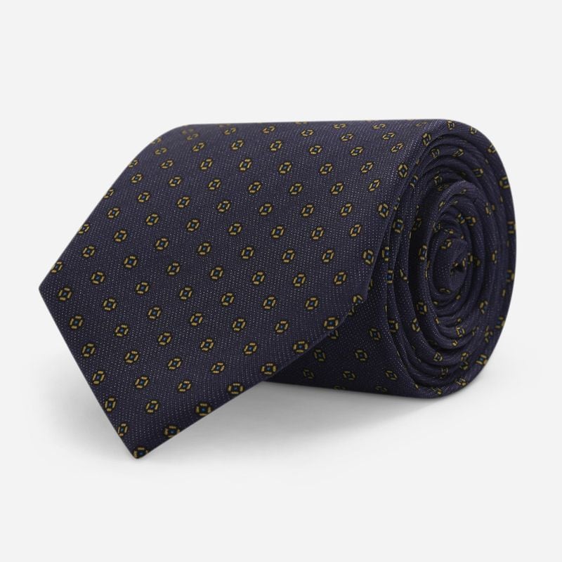 Tie Silk - Blue-Yellow