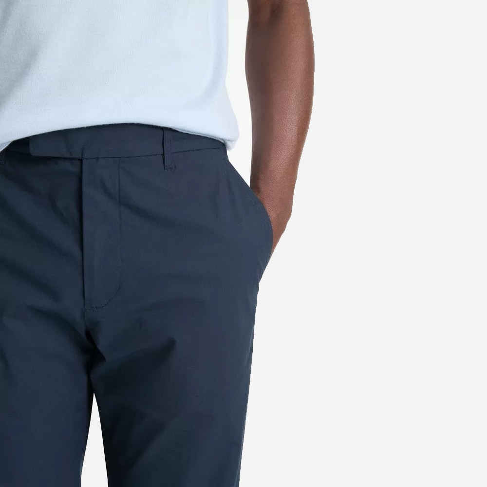 Italian Cotton Extended-Tab Pant - Coastal Blue