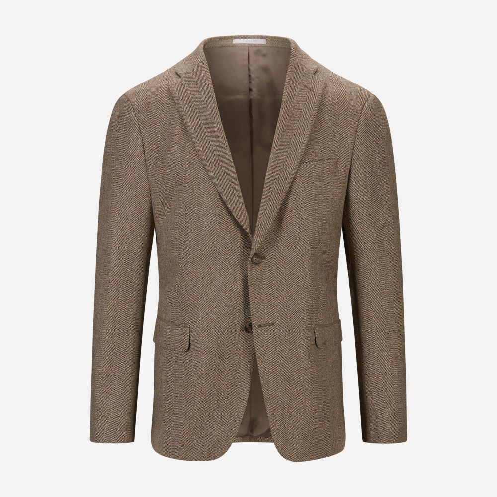 Bilbao - Beige Herringbone
