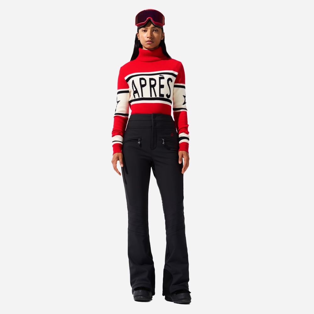 Aurora High Waist Flare Ski Pant - Jet Black