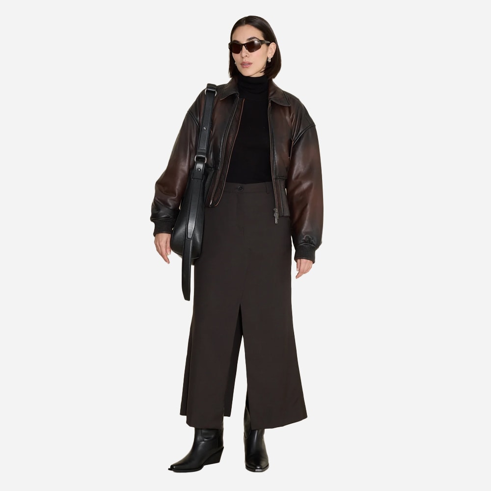 Kiko Wool Skirt - Brown