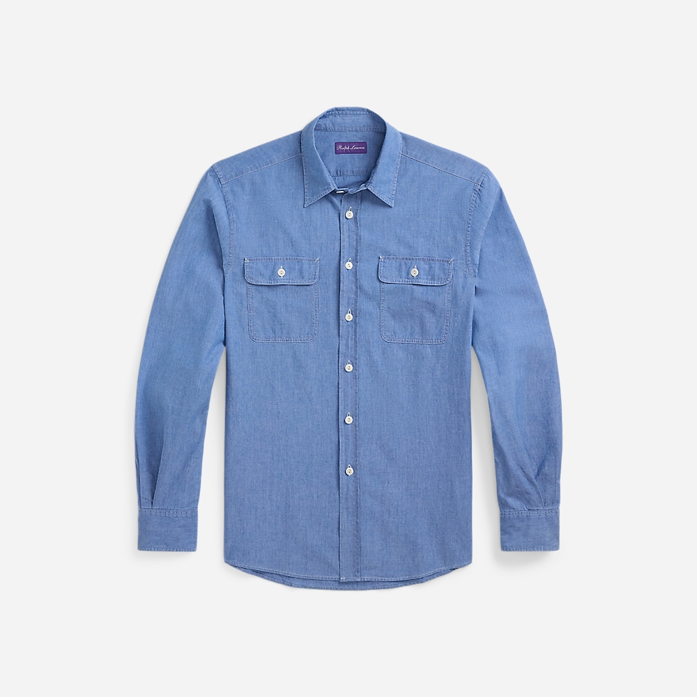 Washed Chambray Shirt - Medium Bermuda Wash