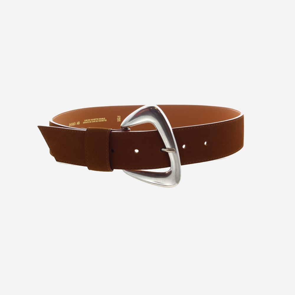 Nubuck Leather Belt - Havana