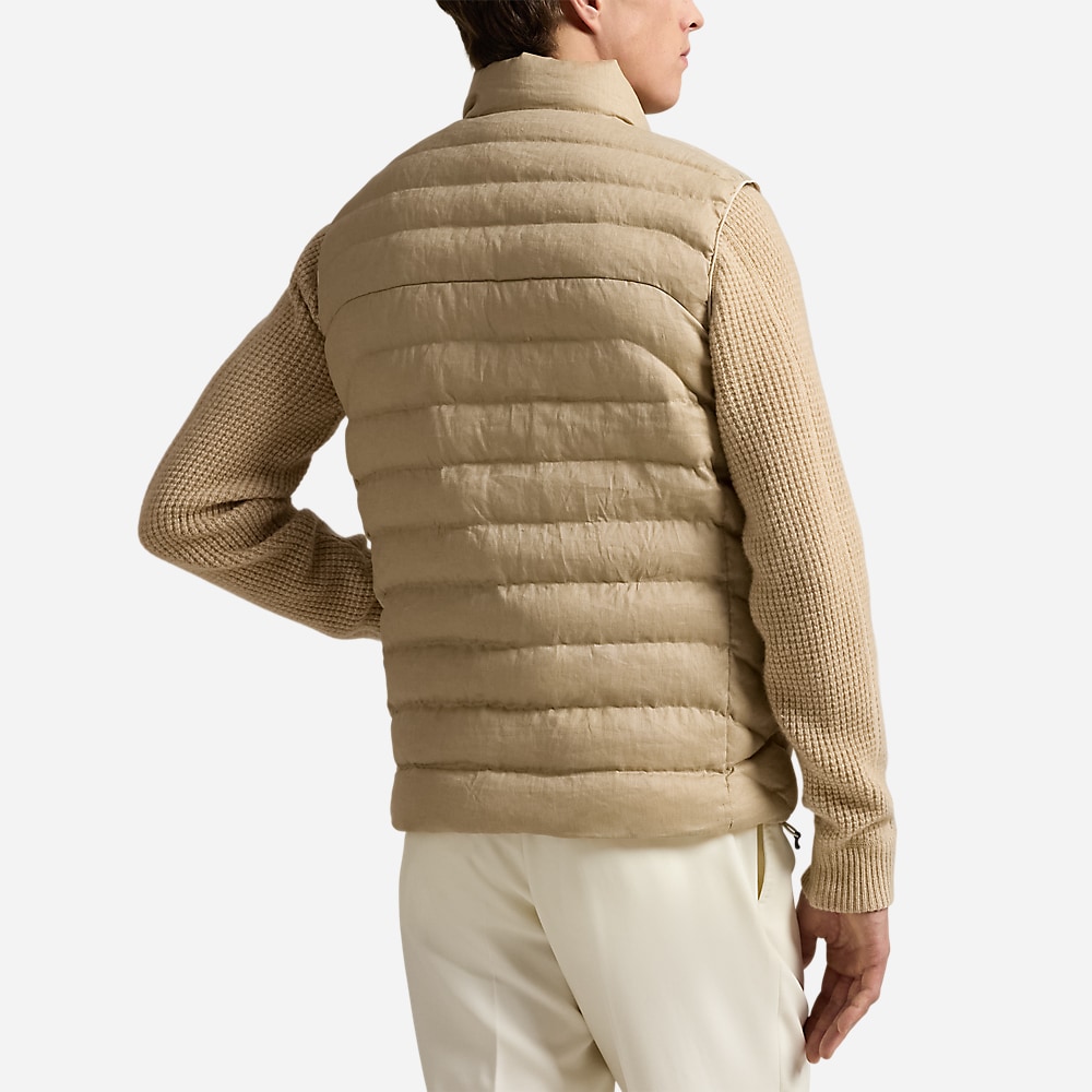 The Colden Linen Vest - Coastal Beige
