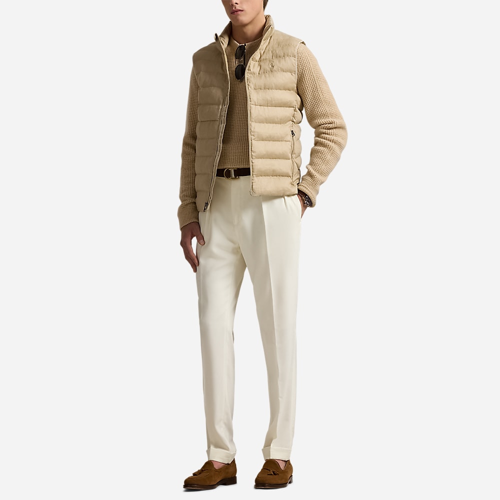 The Colden Linen Vest - Coastal Beige