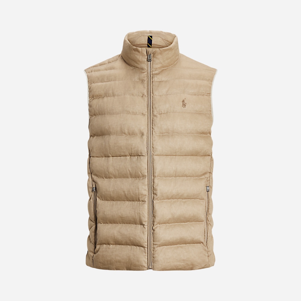 The Colden Linen Vest - Coastal Beige