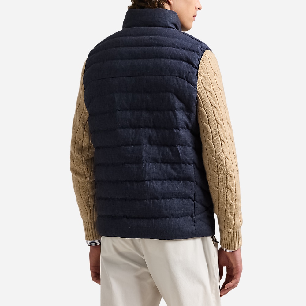 The Colden Linen Vest - Collection Navy