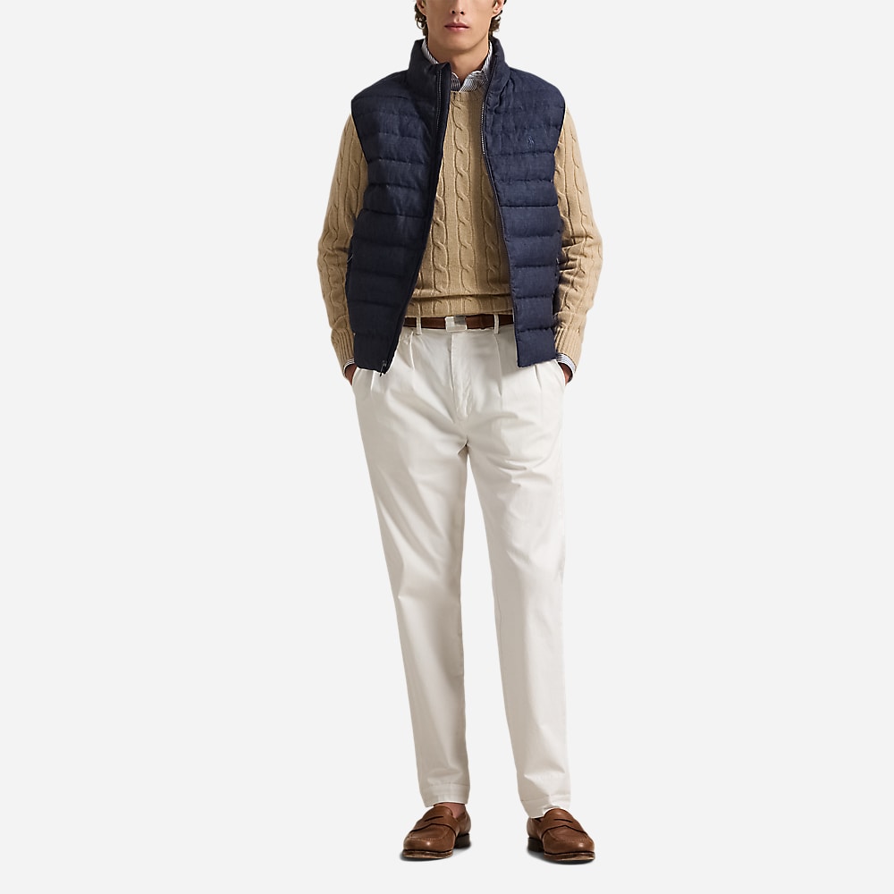 The Colden Linen Vest - Collection Navy