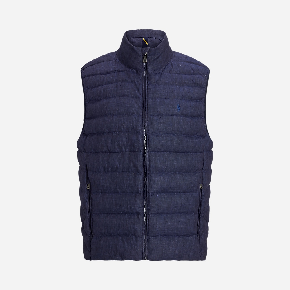The Colden Linen Vest - Collection Navy