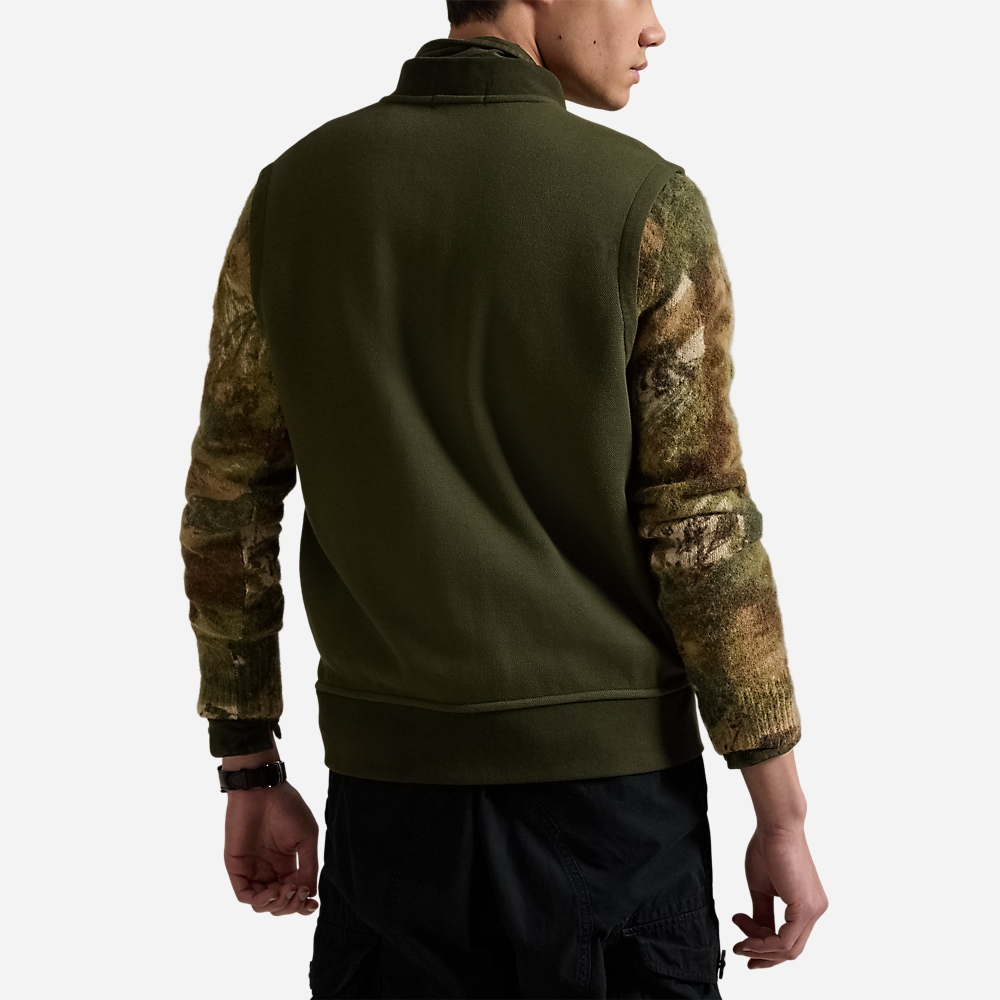 Quilted Hybrid Vest - Armadillo/Windsor Htr