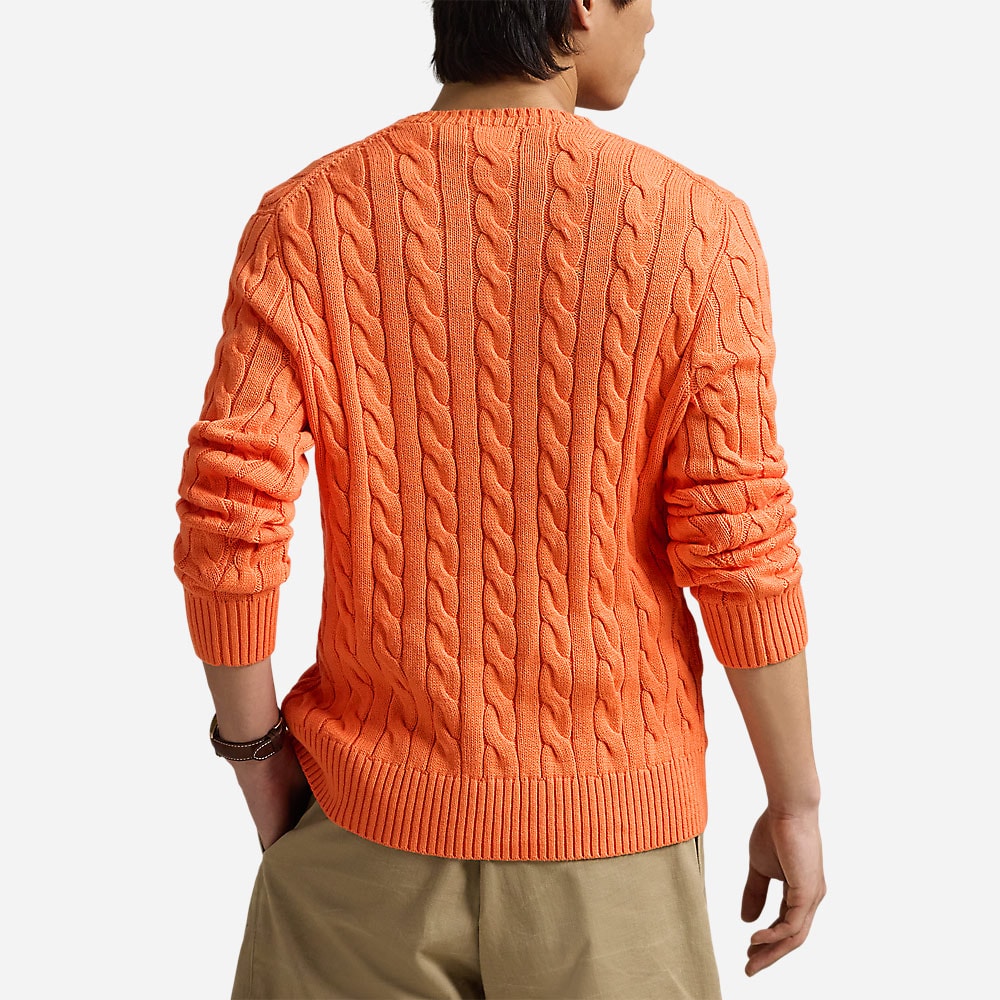 Cable-Knit Cotton Sweater - Spring Melon