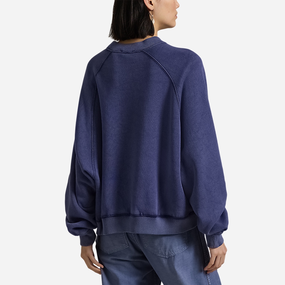 Polo Bear Oversize Fleece Crewneck - Dark Cobalt