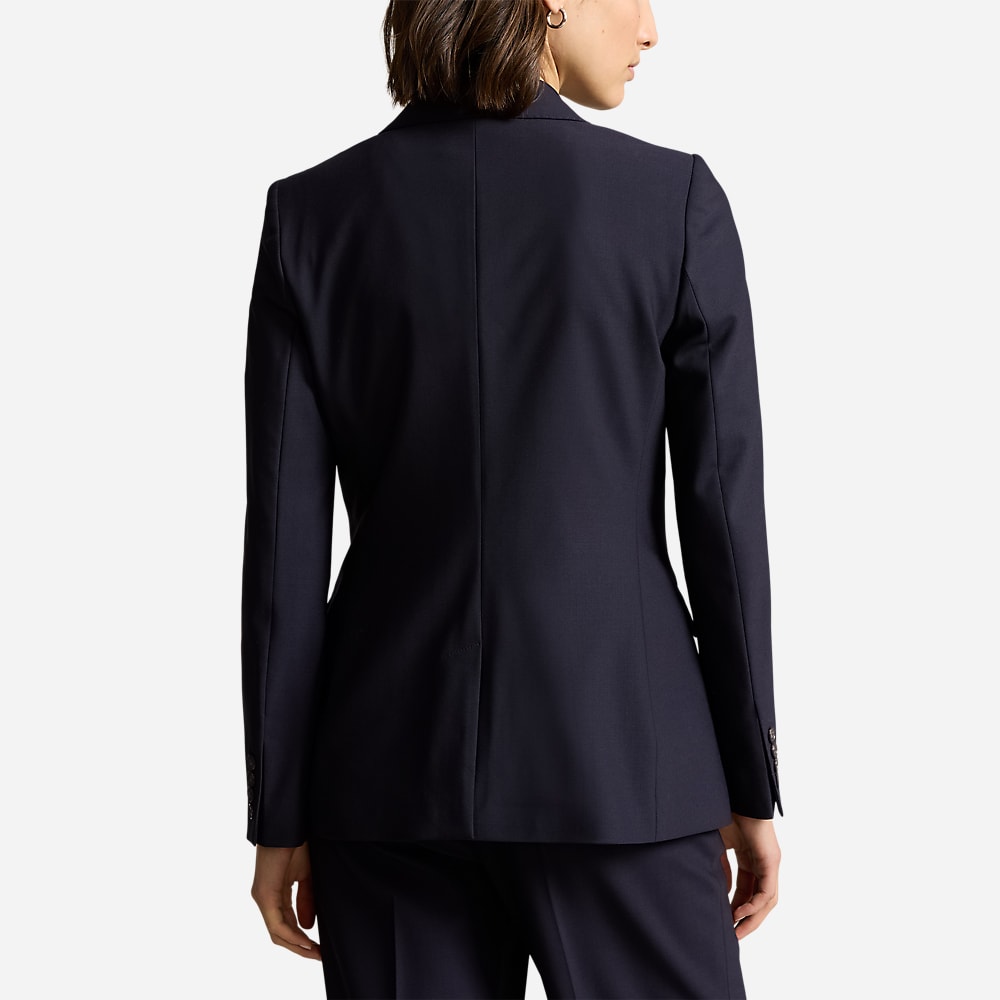 Stretch Wool Blazer - Navy