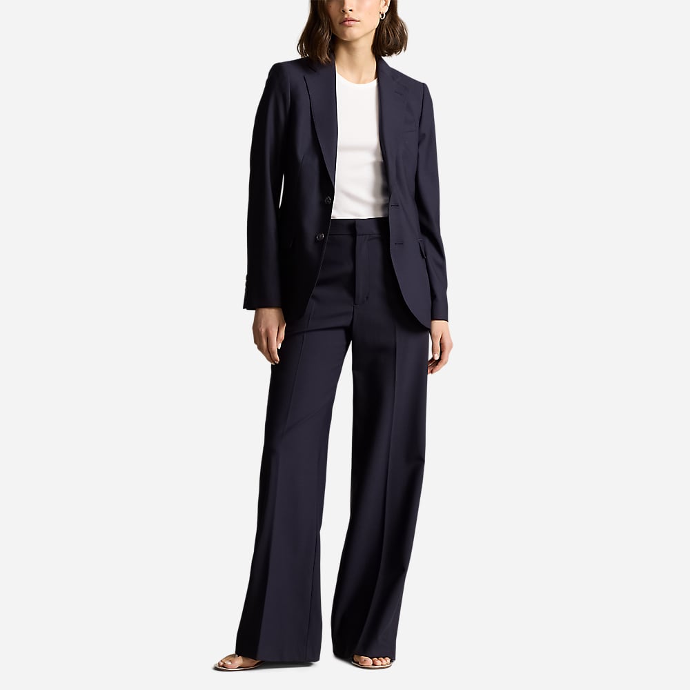 Stretch Wool Blazer - Navy