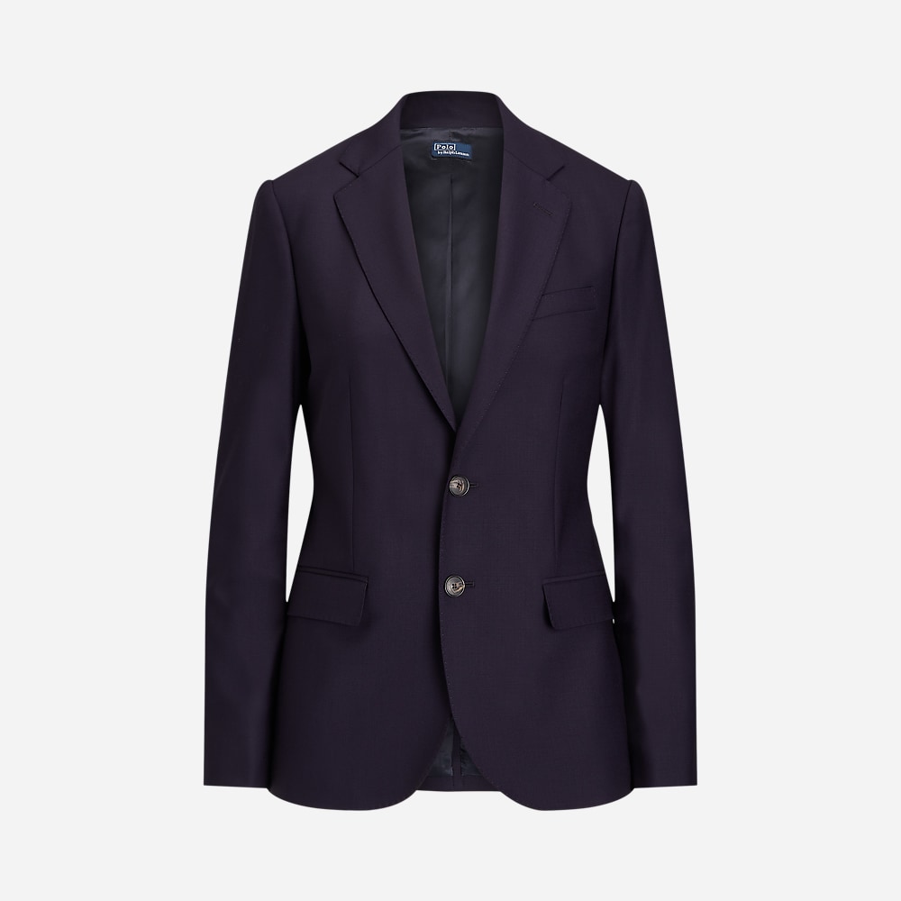 Stretch Wool Blazer - Navy