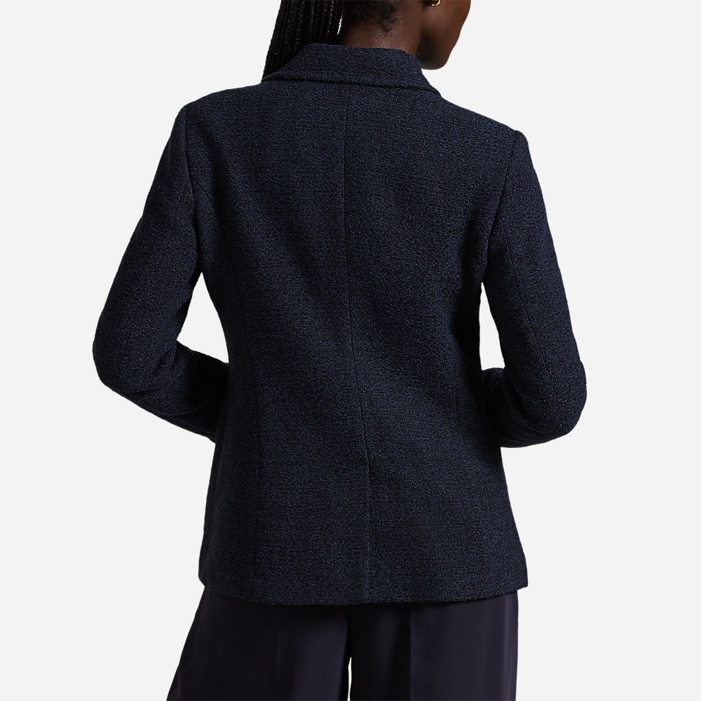 Bouclé Blazer - Navy