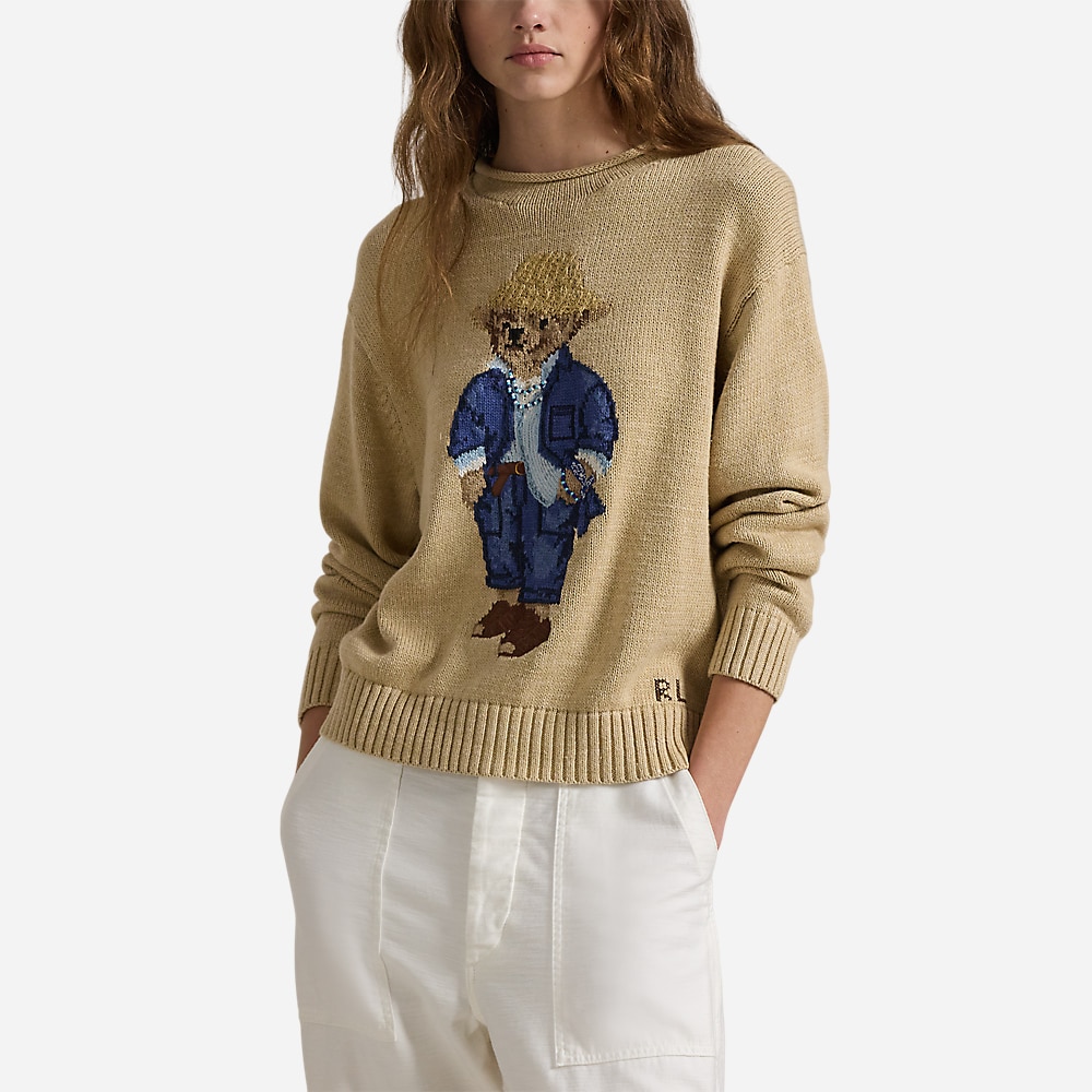Polo Bear Rollneck Sweater - Tan Multi